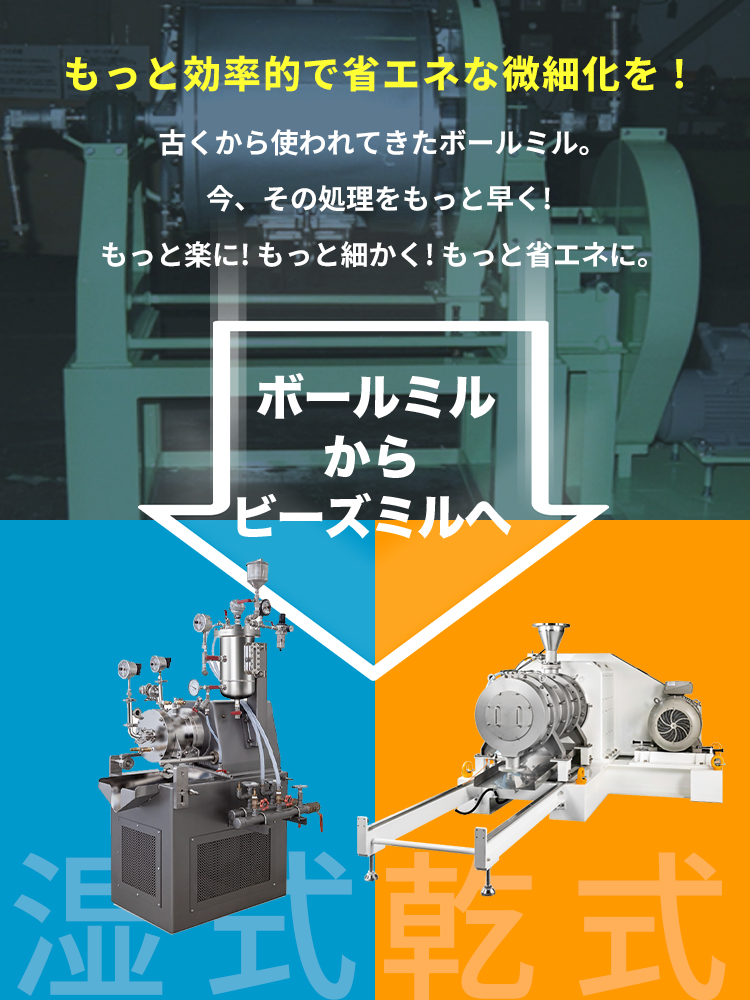 ビーズミルボールミル比較